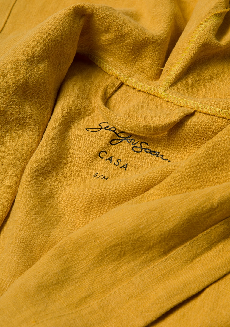 Natura - Mustard (AB) Natura Linen Gown - Mustard - Sea You Soon