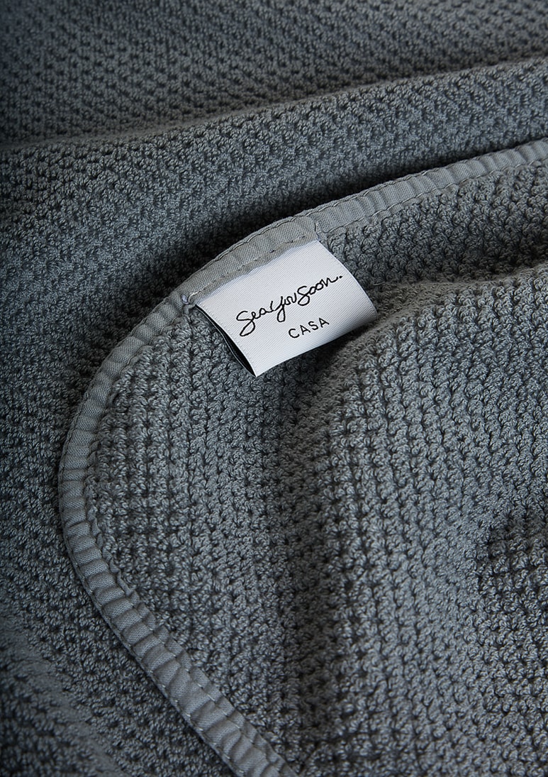 Meliora Bee Waffle Bath Towel Dark Grey (AC) Meliora Bee Waffle Bath Towel - Dark Grey - Sea You Soon