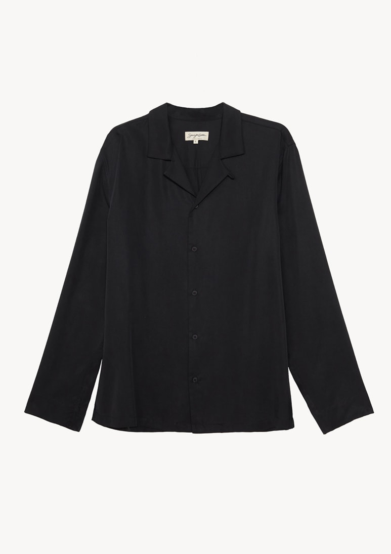 Alma L. Sleeve - Black (a) Alma Tencel Unisex Long Sleeve Shirt - Black - Sea You Soon