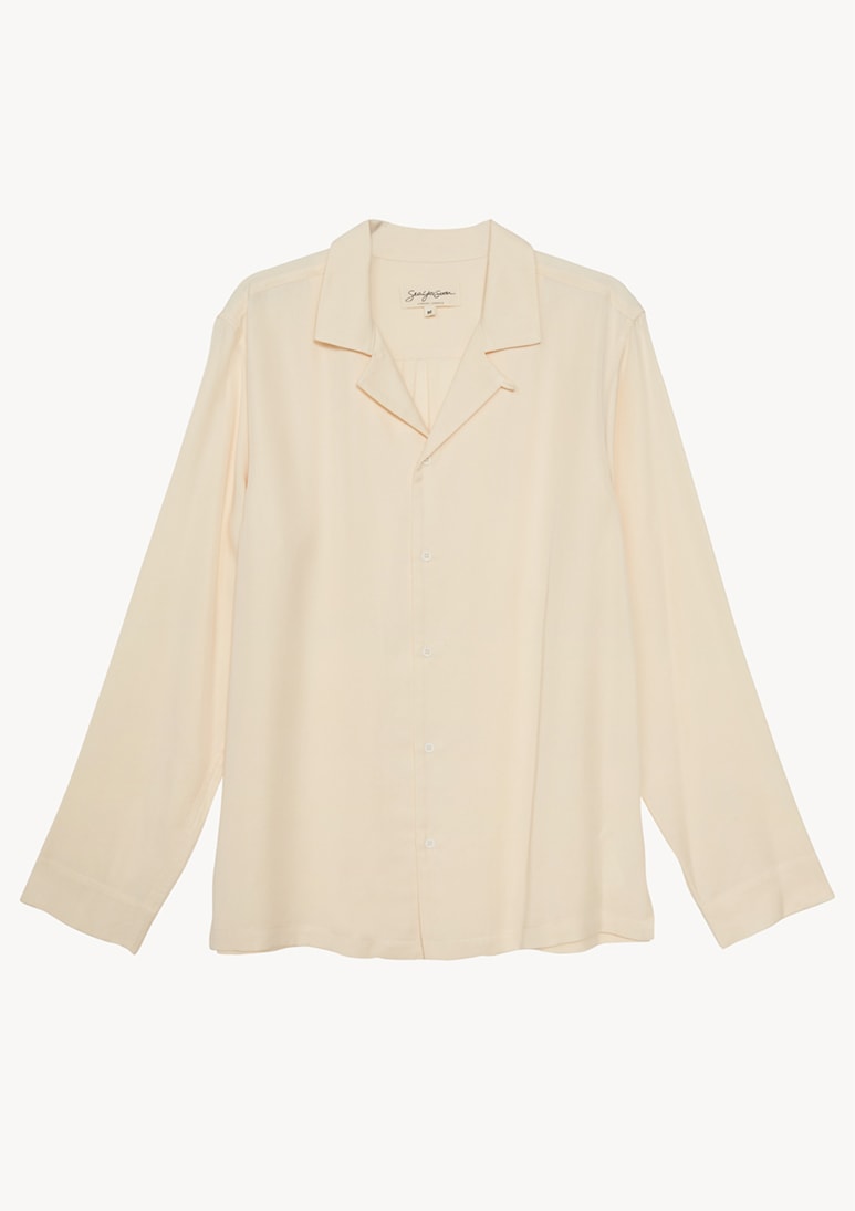 Alma L. Sleeve - Cream (a) Alma Tencel Unisex Long Sleeve Shirt - Cream - Sea You Soon