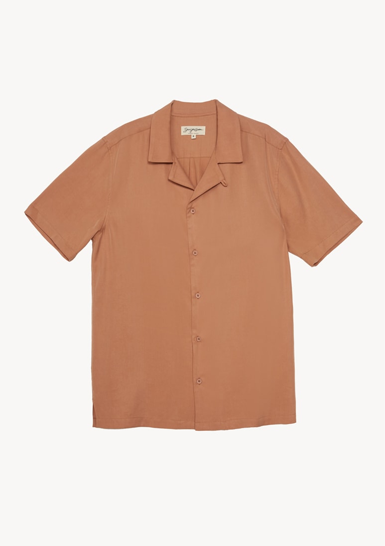 Alma S. Sleeve - Nude (a) Alma Tencel Unisex Short Sleeve Shirt - Nude - Sea You Soon