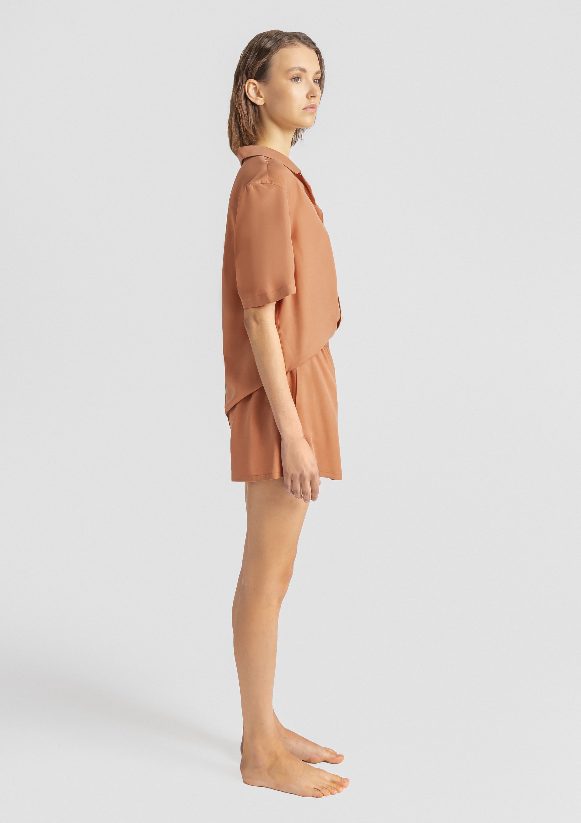 Lady S. Sleeve&Shorts - Nude (b) Alma Tencel Unisex Short Sleeve Shirt - Nude - Sea You Soon