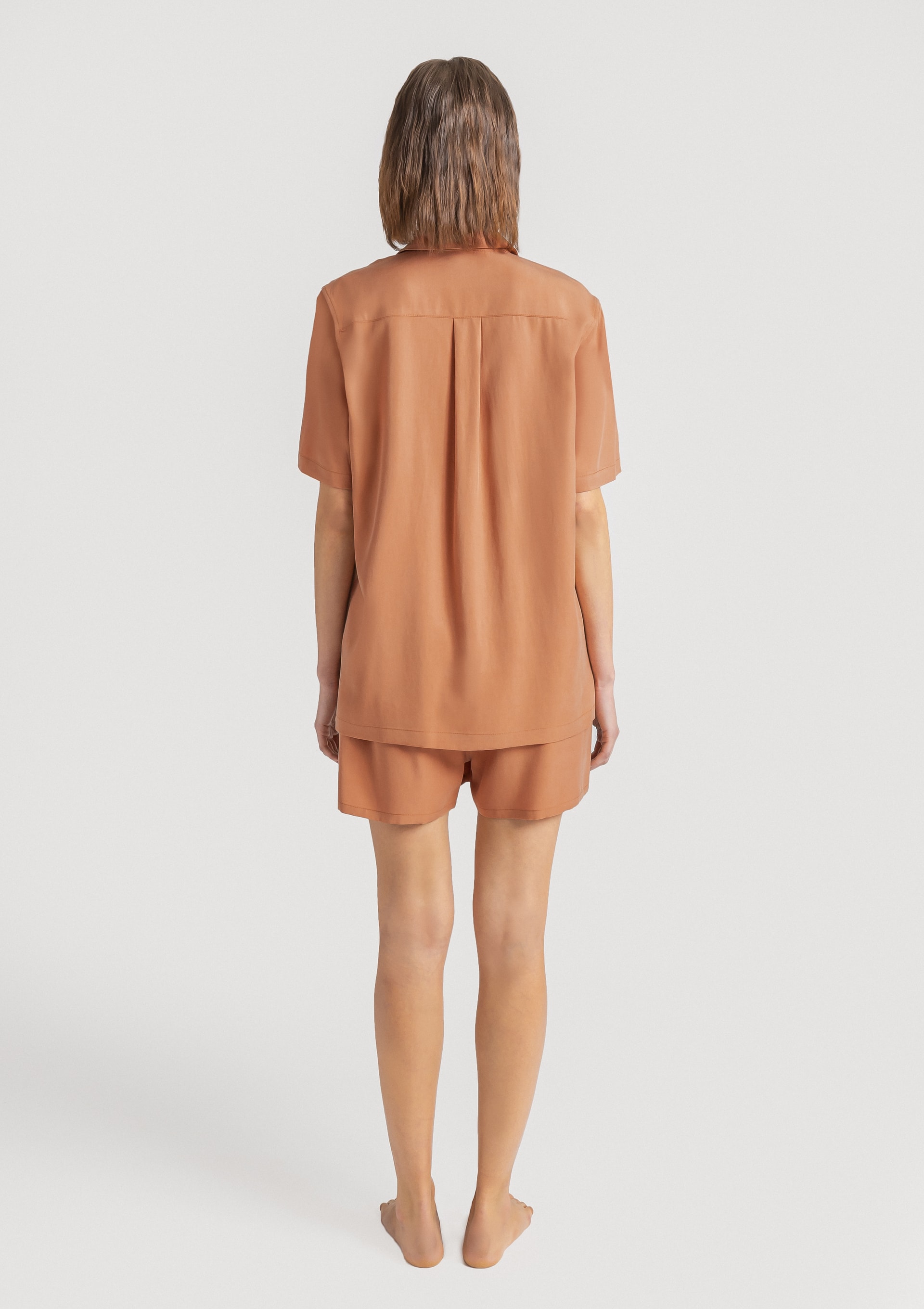 Lady S. Sleeve&Shorts - Nude (c) Alma Tencel Unisex Short Sleeve Shirt - Nude - Sea You Soon
