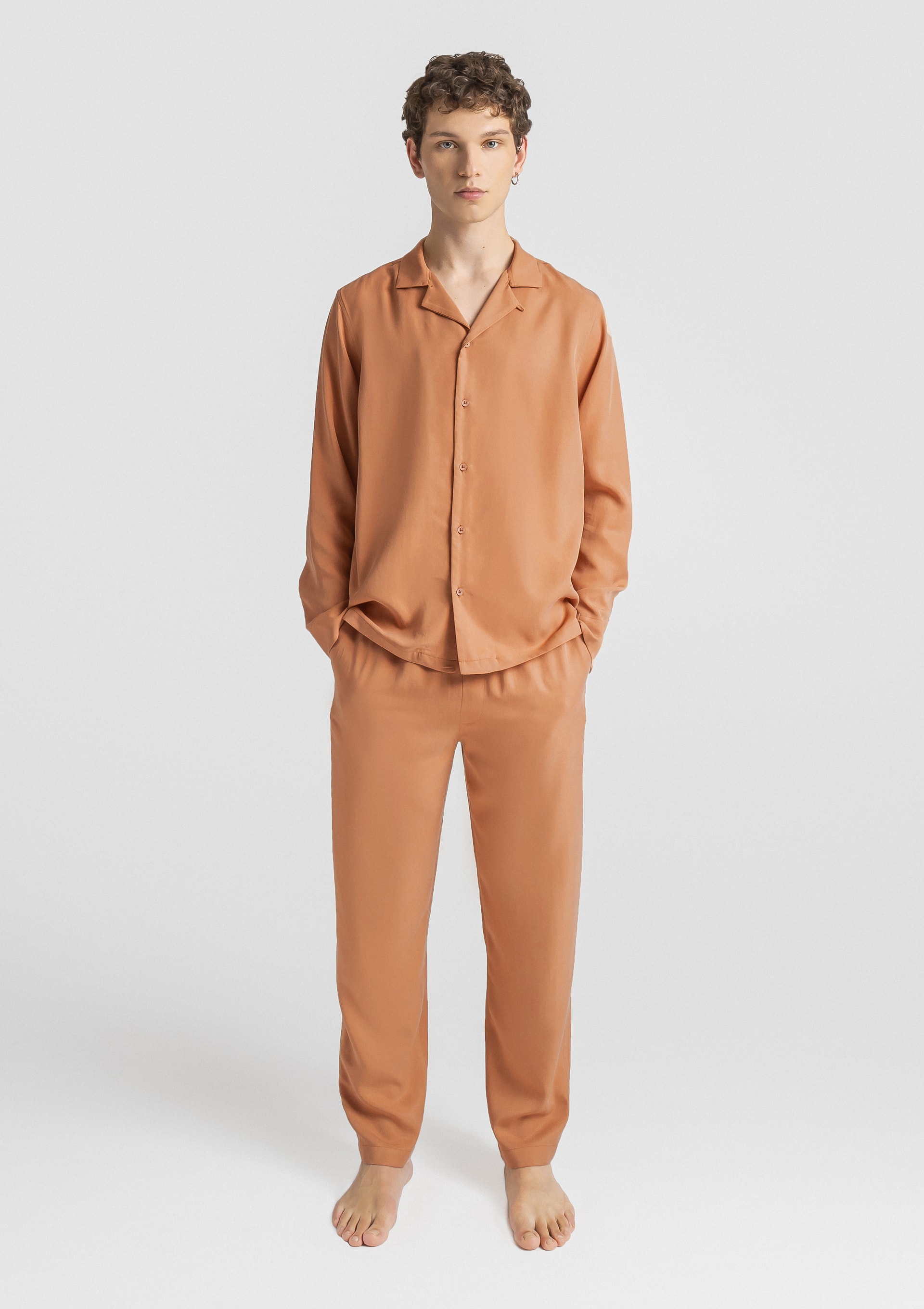 Man L. Sleeve&Trousers - Nude (a) Alma Tencel Unisex Trousers - Nude - Sea You Soon