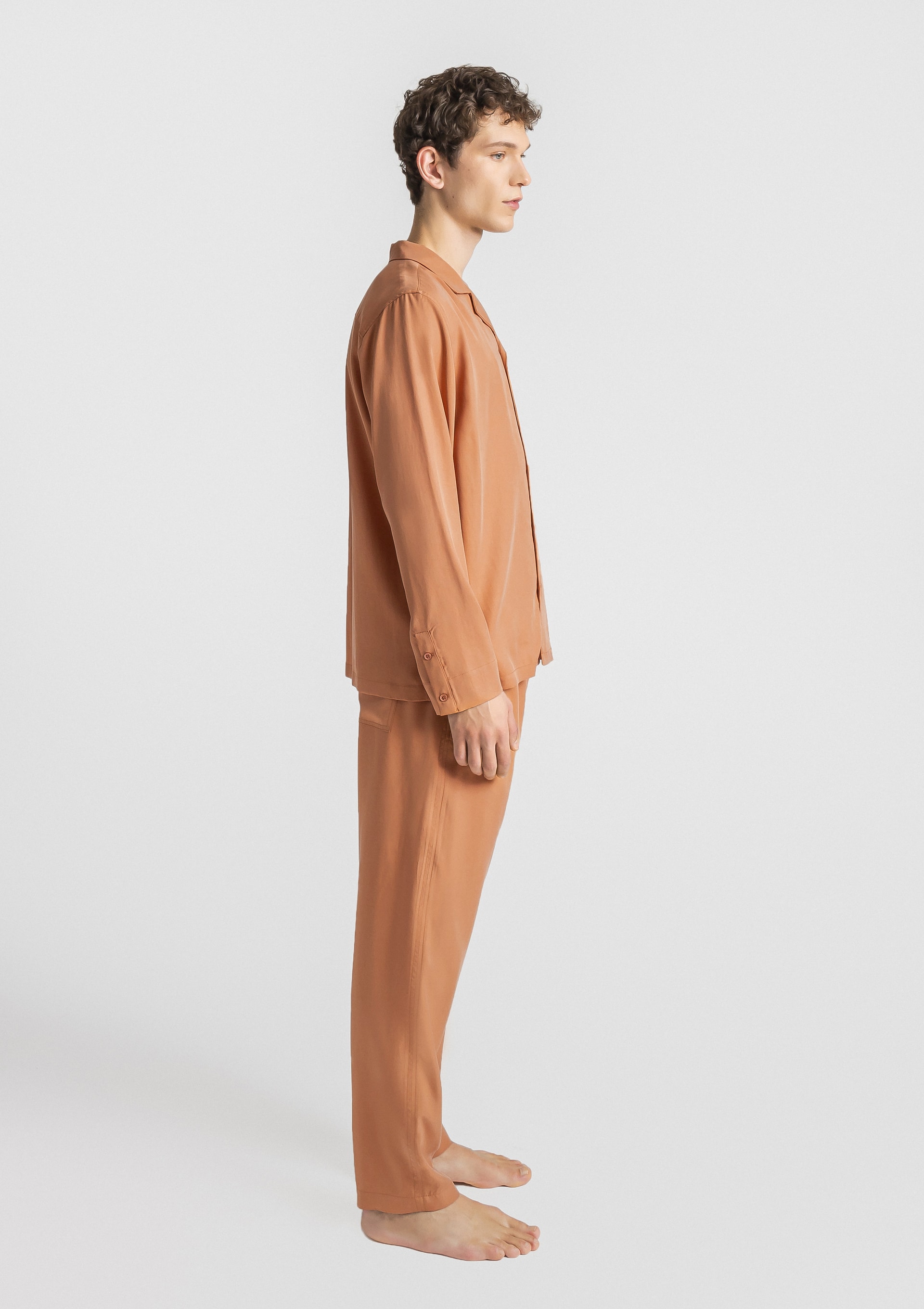 Man L. Sleeve&Trousers - Nude (b) Alma Tencel Unisex Trousers - Nude - Sea You Soon