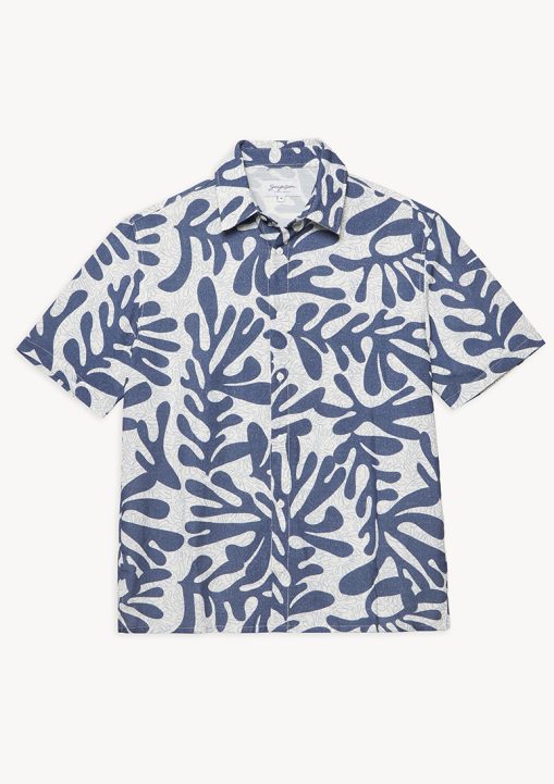 Corallo Short Sleeve Print Shirt - Navy Blue - Sea You Soon