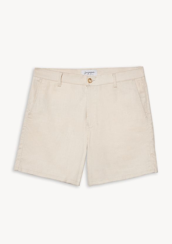 Napa Mid-Lenght Cotton-Linen Shorts - Sand - Sea You Soon