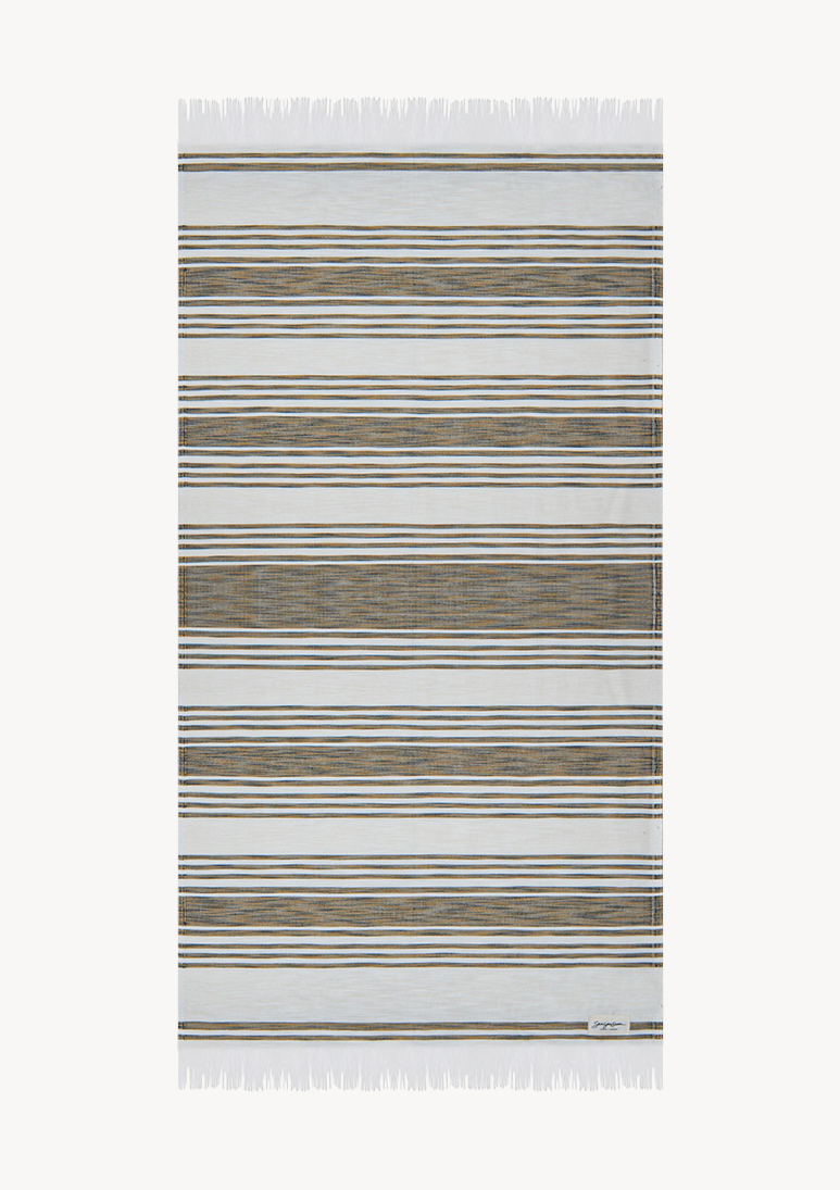 Salentina-beach-towel-Mustard (a) Salentina TENCEL™ Towel - Mustard - Sea You Soon