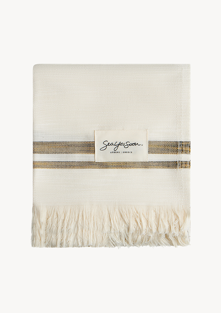 Salentina-beach-towel-Mustard (b) Salentina TENCEL™ Towel - Mustard - Sea You Soon
