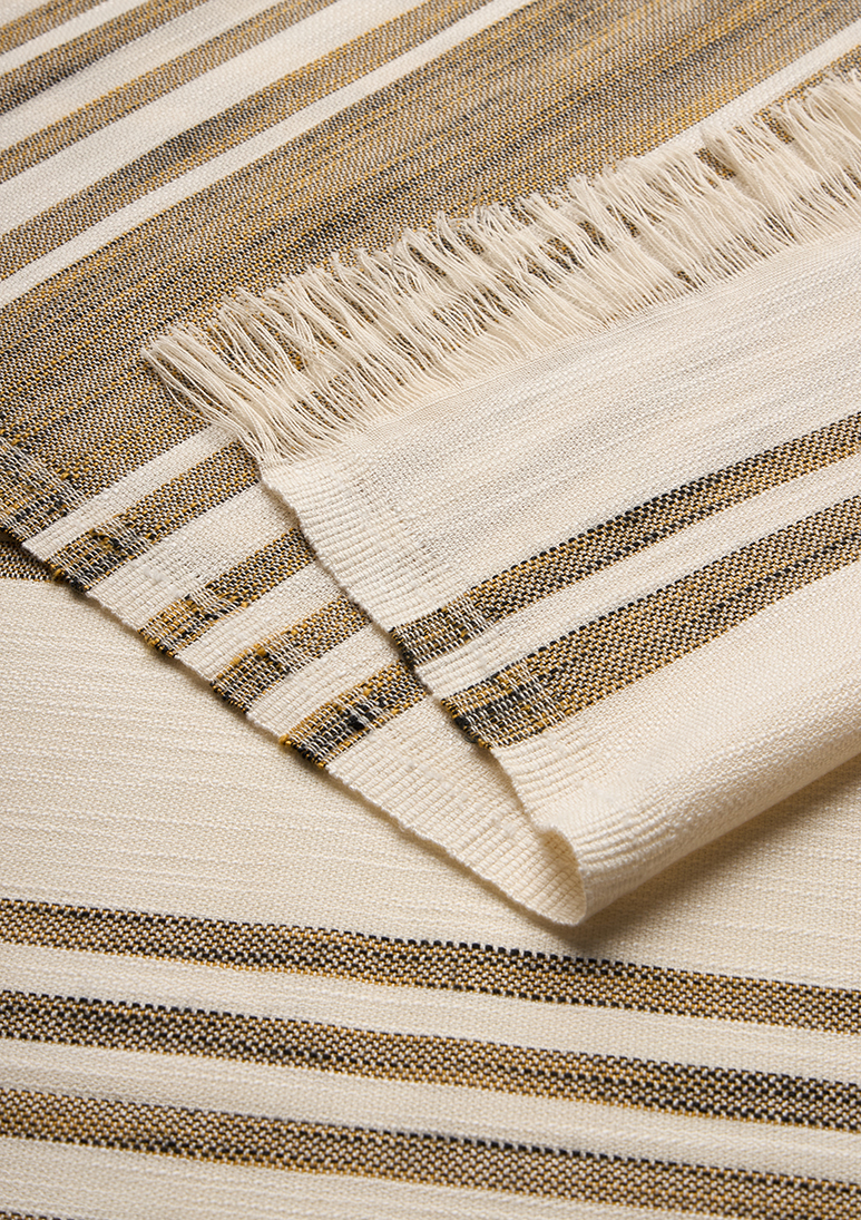 Salentina-beach-towel-Mustard (d) Salentina TENCEL™ Towel - Mustard - Sea You Soon