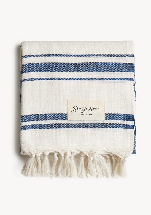 Castello Tencel Towel - Sapphire Blue - Sea You Soon