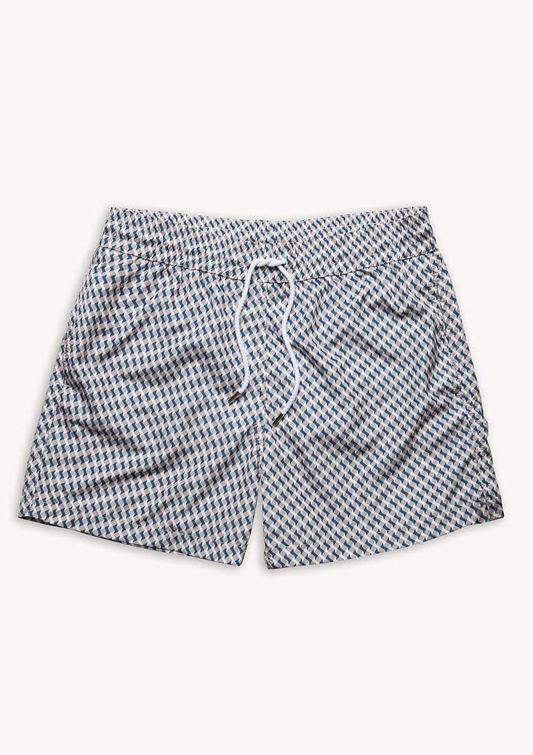 NEPTUNE OXFORD TAILORED SWIM SHORT - BLUE