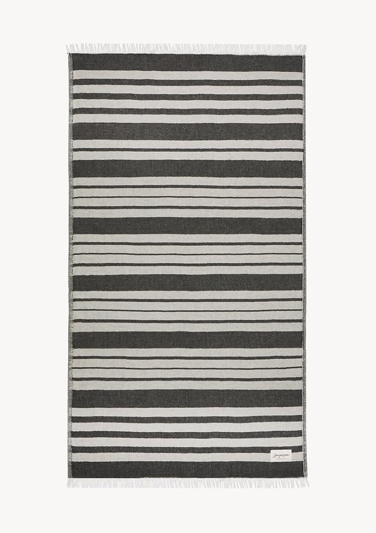 baia-linen-beach-towel-black (a) Baia Linen Towel - Black - Sea You Soon