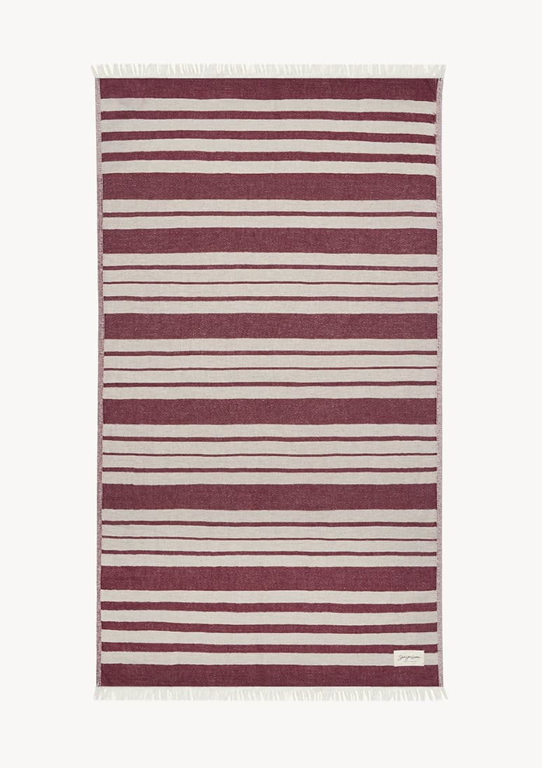 baia-linen-beach-towel-burgundy (a) Baia Linen Towel - Burgundy - Sea You Soon