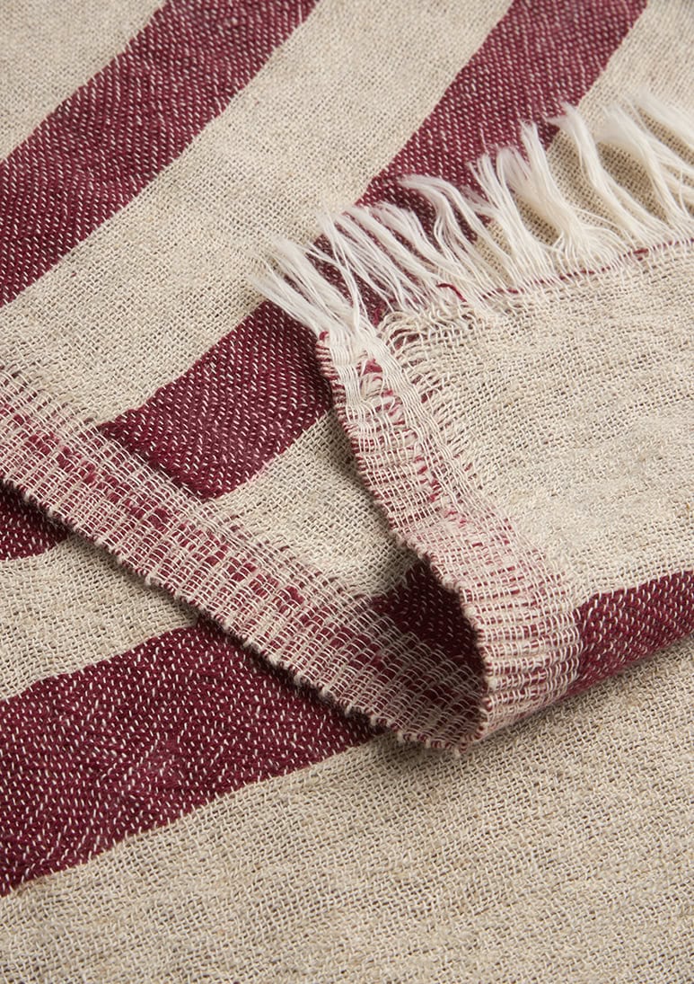 baia-linen-beach-towel-burgundy (c) Baia Linen Towel - Burgundy - Sea You Soon