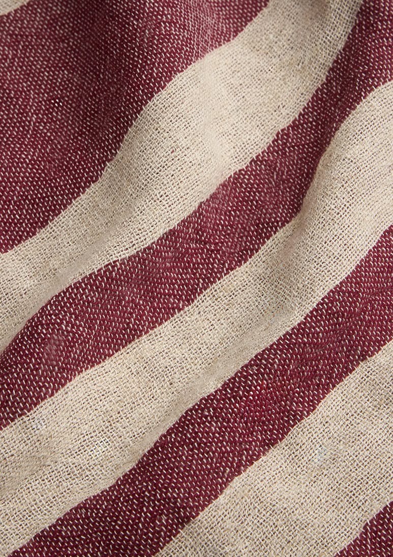 baia-linen-beach-towel-burgundy (d) Baia Linen Towel - Burgundy - Sea You Soon