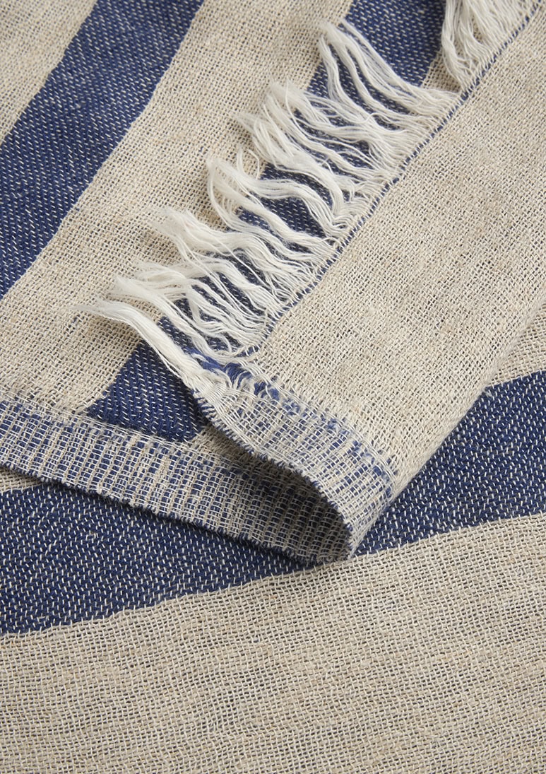 baia-linen-beach-towel-navy-blue (c) Baia Linen Towel - Navy Blue - Sea You Soon