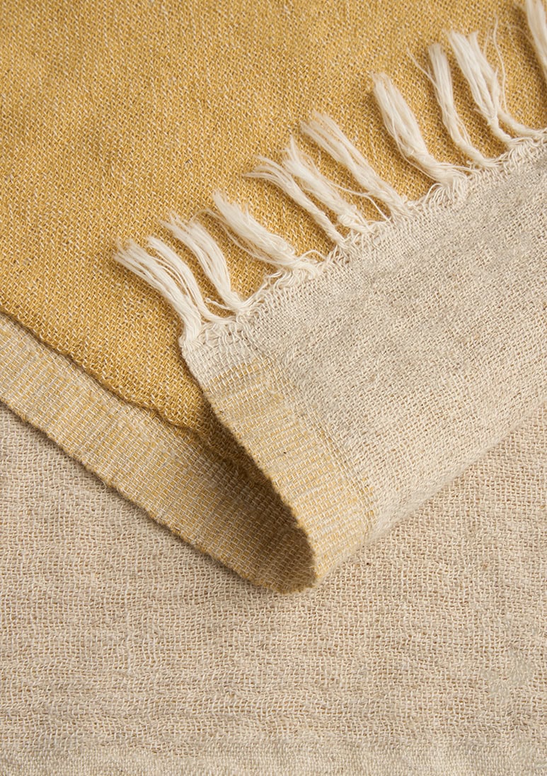 mare-linen-beach-towel-mustard (c) Mare Linen Towel - Mustard - Sea You Soon