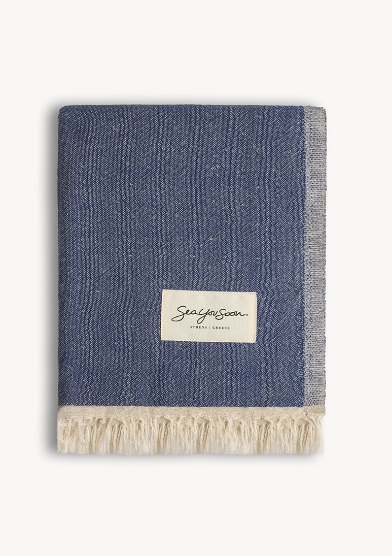 mare-linen-beach-towel-navy-blue (b) Mare Linen Towel - Navy Blue - Sea You Soon