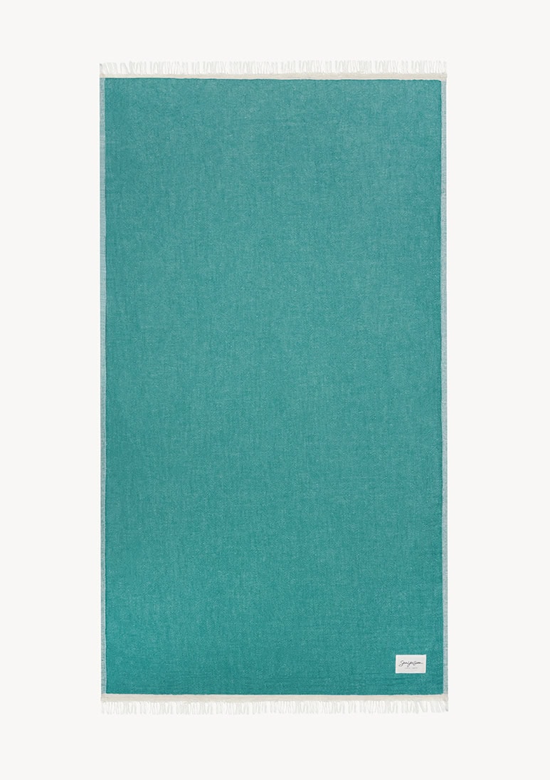 mare-linen-beach-towel-teal (a) Mare Linen Towel - Teal - Sea You Soon