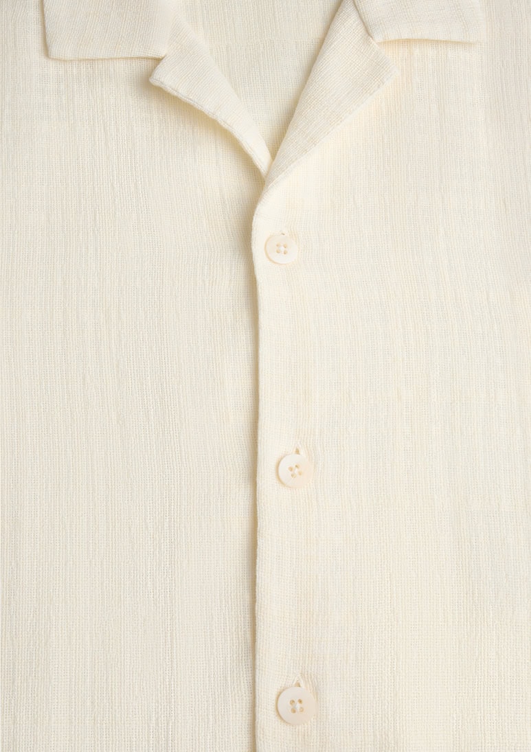 sanona-shirt-offwhite (c) Sanona Short Sleeve Cotton Shirt - Off White - Sea You Soon
