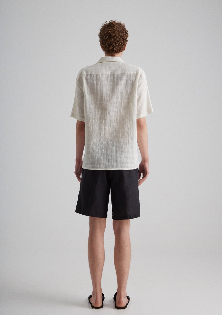 sanona-shirt-offwhite (e) Sanona Short Sleeve Cotton Shirt - Off White - Sea You Soon