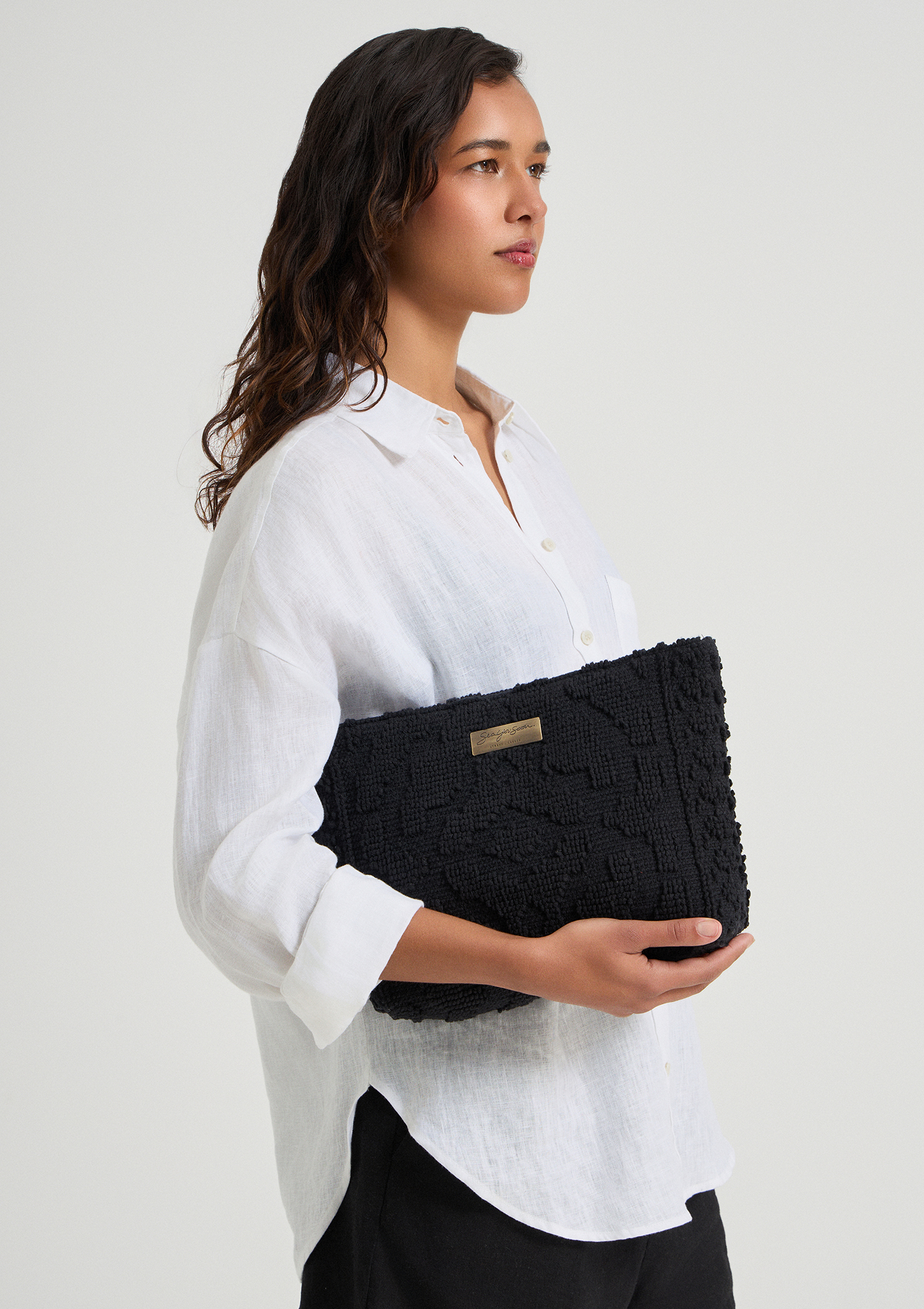 Evoto Carmela Midi Clutch Black - Sea You Soon