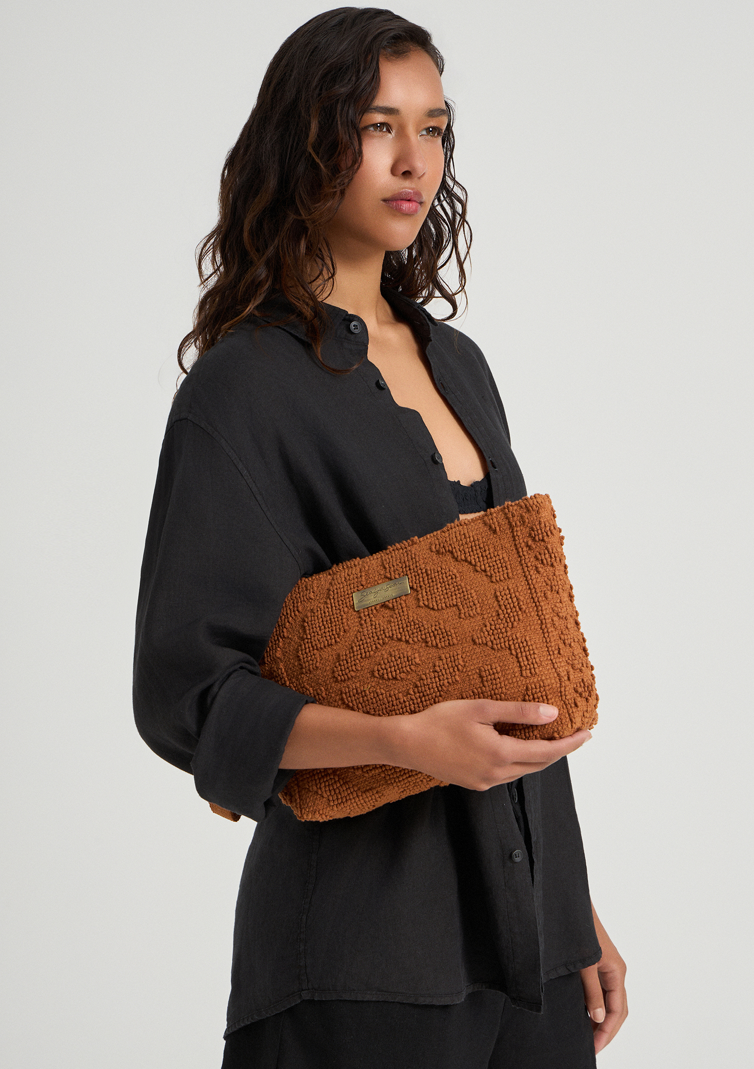 Carmela Midi Clutch Umber - Sea You Soon