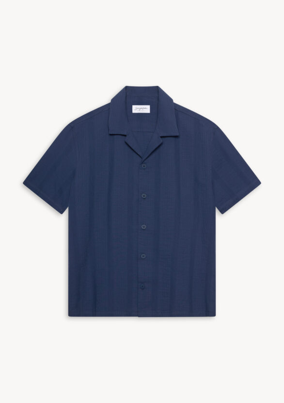 Caronis Resort Cotton Shirt - Eclipse Blue