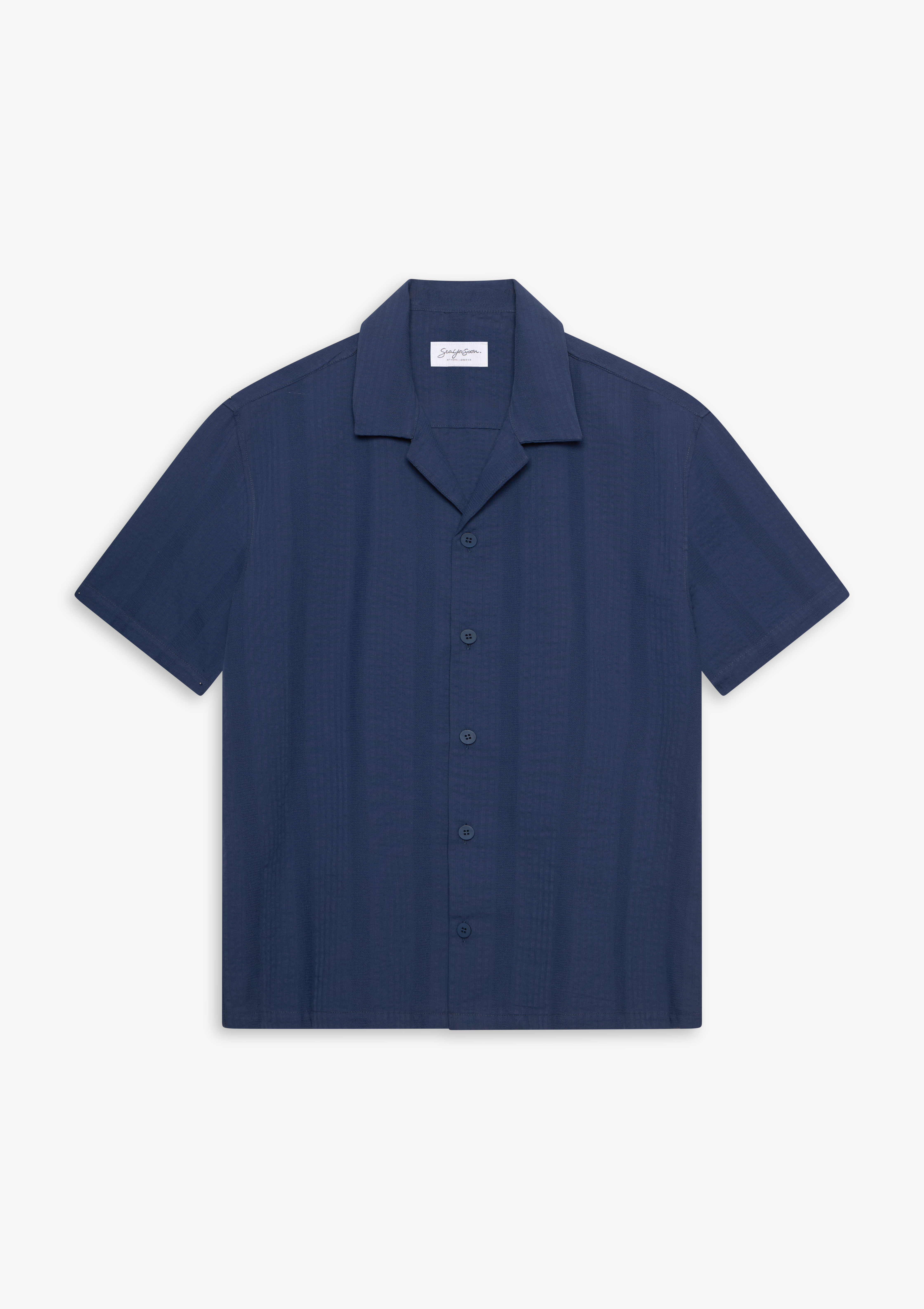 Caronis Resort Cotton Shirt - Eclipse Blue - Sea You Soon