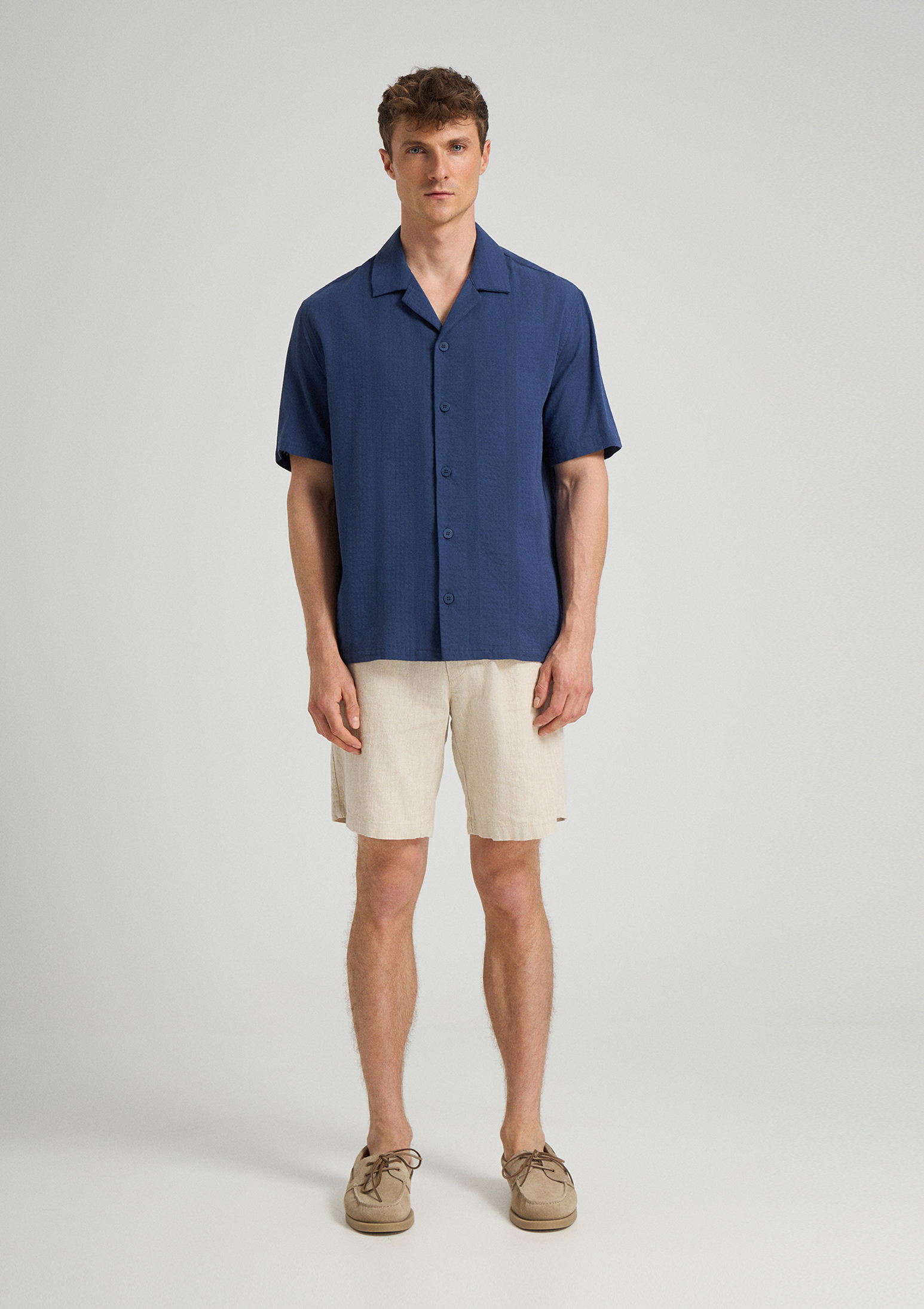 Caronis Resort Cotton Shirt - Eclipse Blue - Sea You Soon