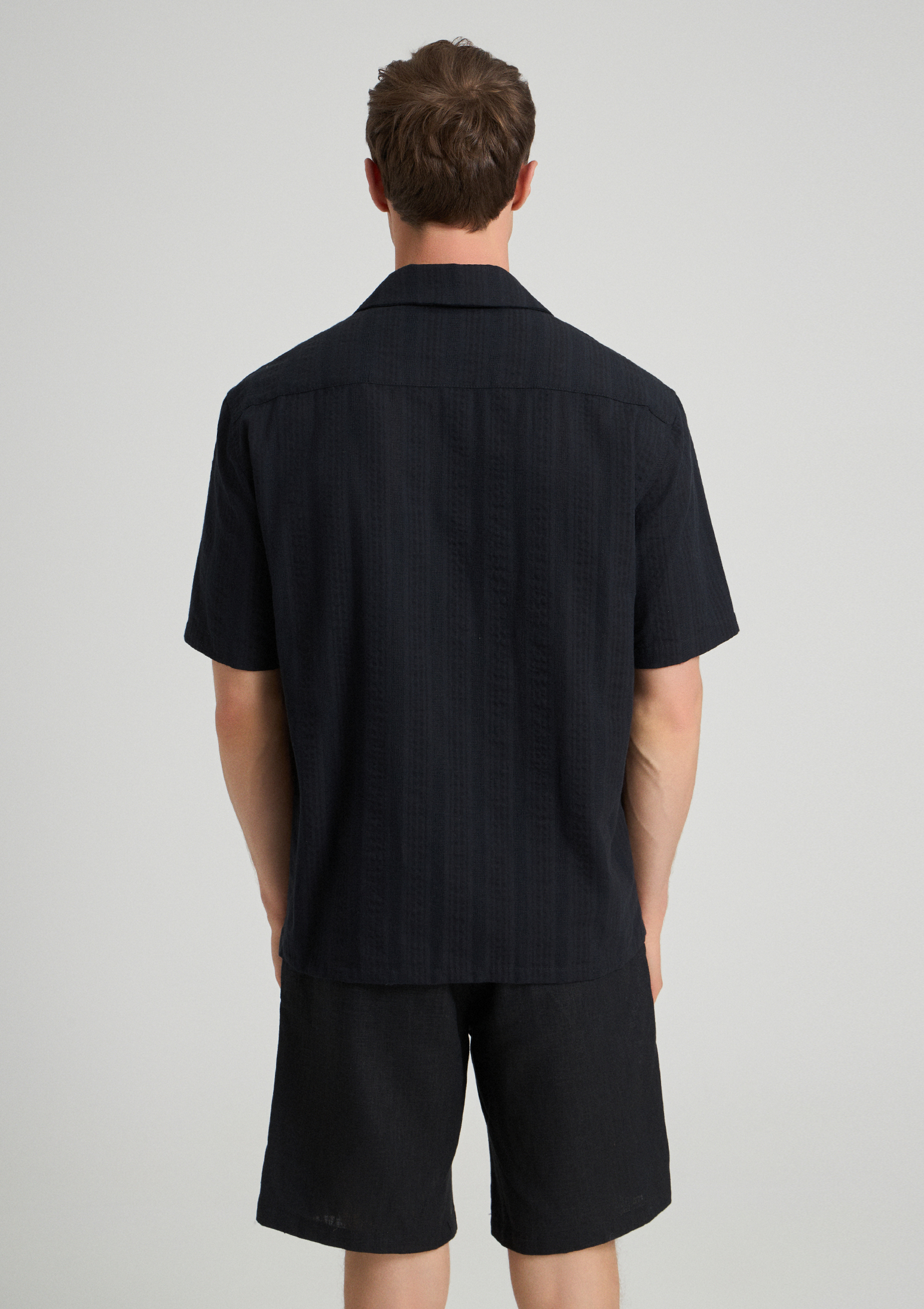 Evoto Delos Resort Cotton Shirt - Black - Sea You Soon