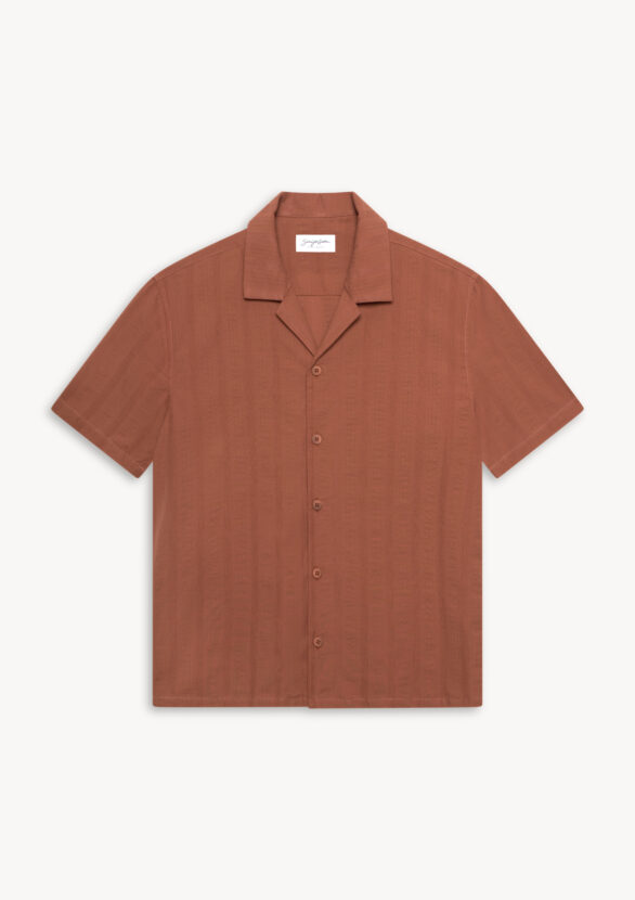 Delos Resort Cotton Shirt - Burnt Umber