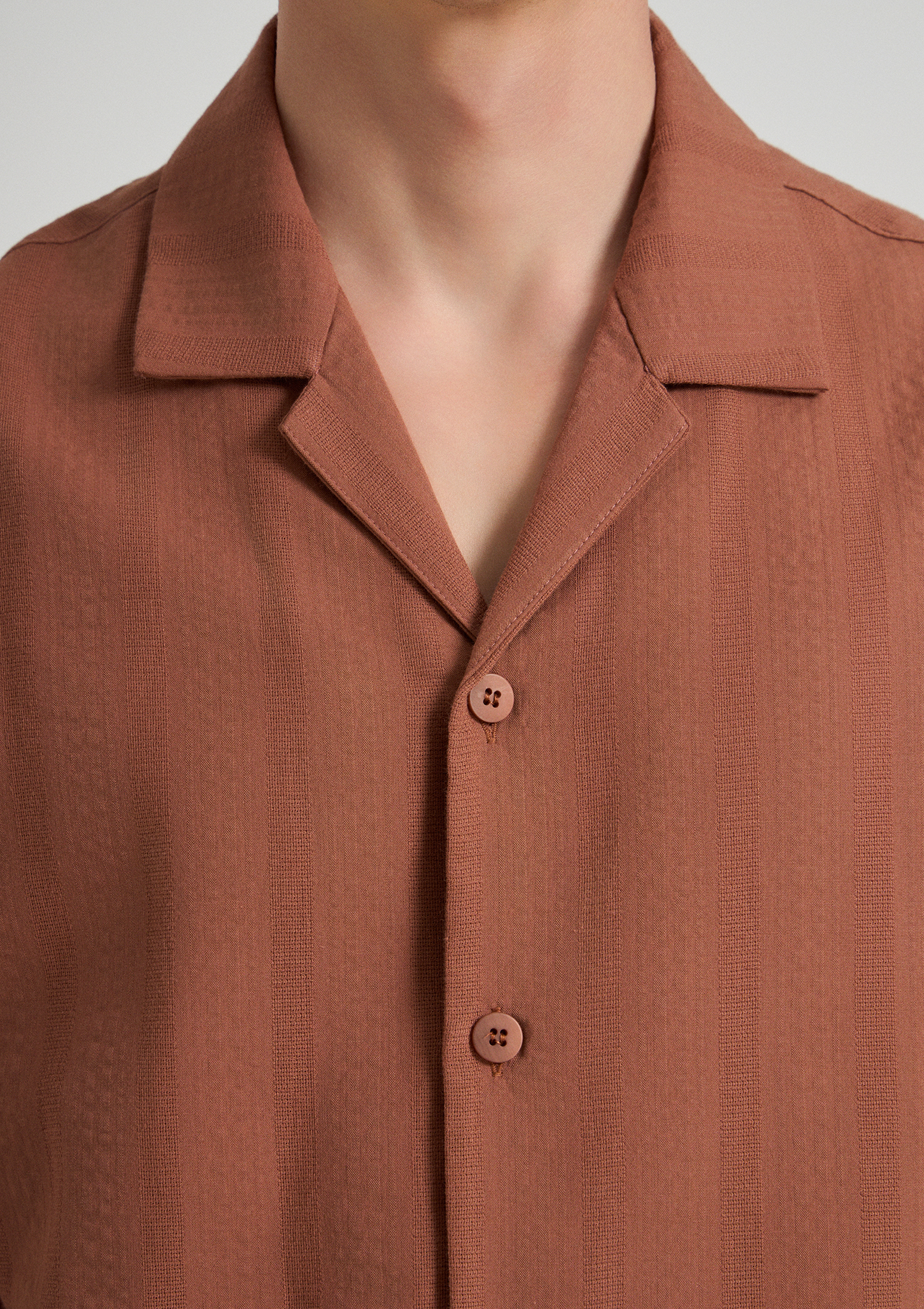 Evoto Delos Resort Cotton Shirt - Burnt Umber - Sea You Soon