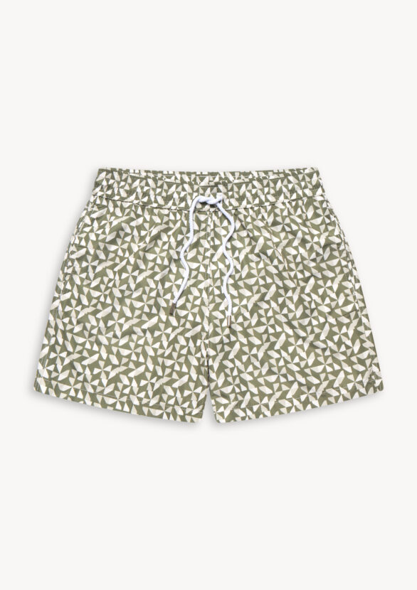 Mylos Swim Shorts Olive - Oyster Grey