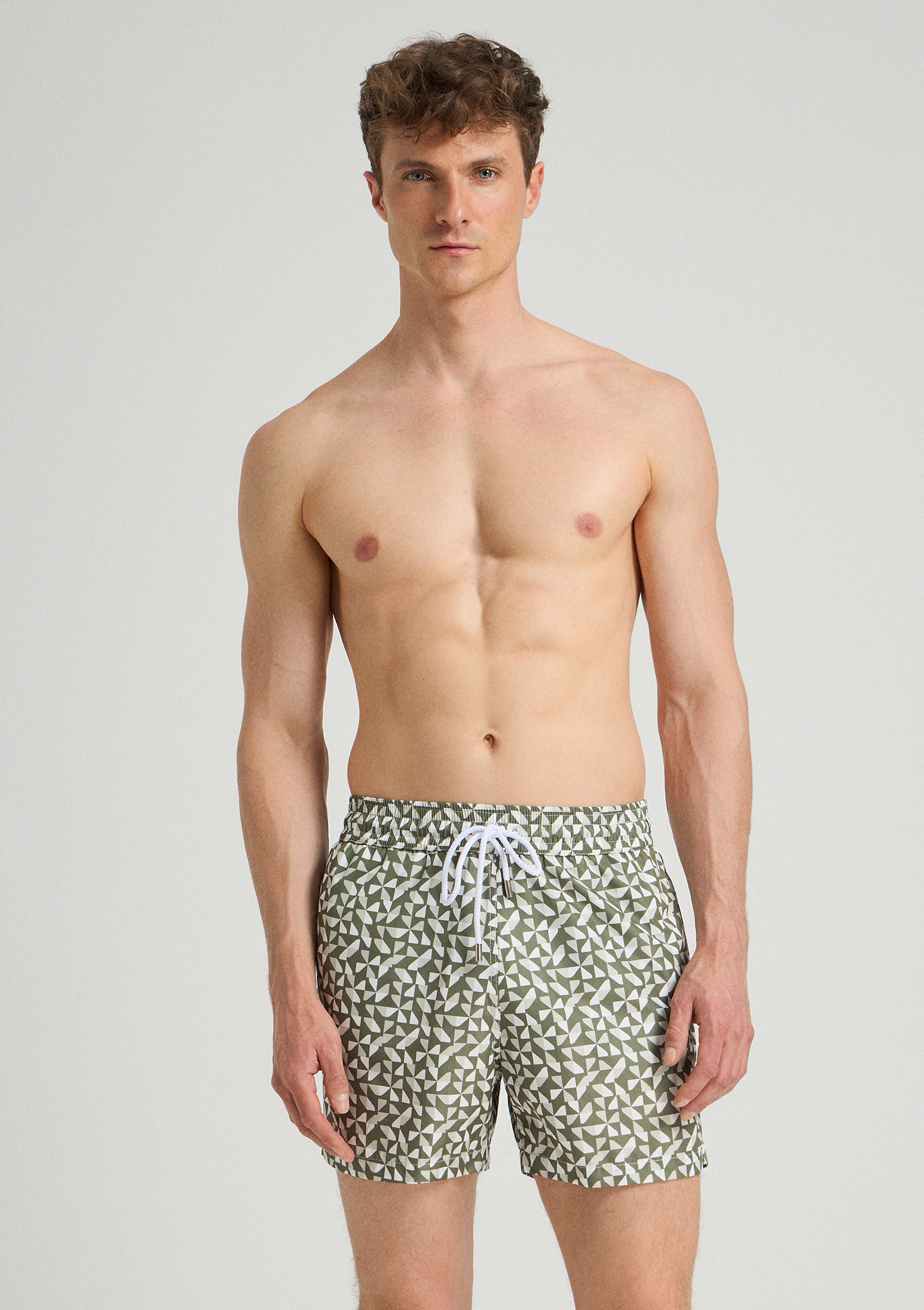 Evoto Mylos Swim Shorts Olive - Oyster Grey - Sea You Soon