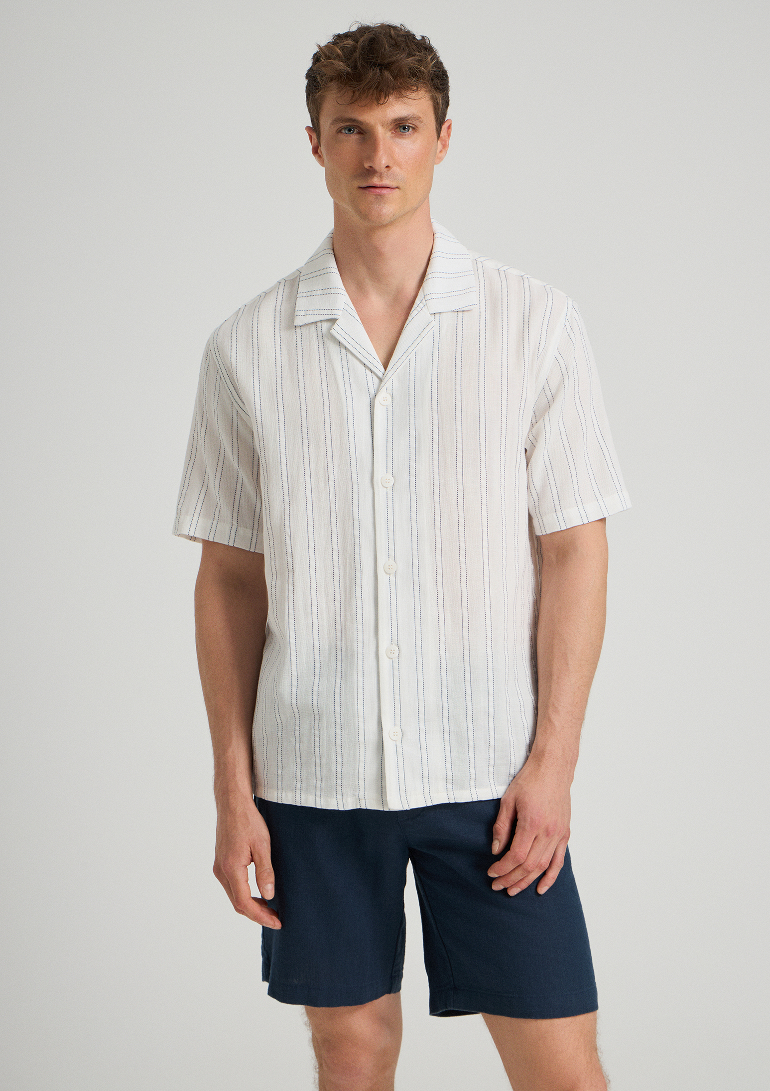 Salvo Resort Cotton Shirt - Eclipse Blue - Sea You Soon