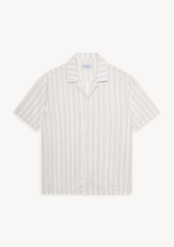 Salvo Resort Cotton Shirt - Eclipse Blue