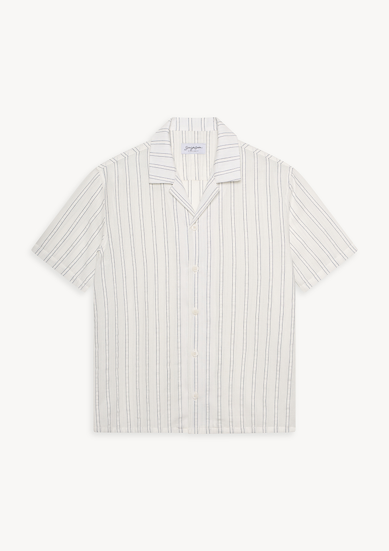 Salvo Resort Cotton Shirt - Eclipse Blue - Sea You Soon