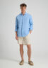 Evoto Valano Regular Fit Linen Shirt Blue Lagoon - Sea You Soon