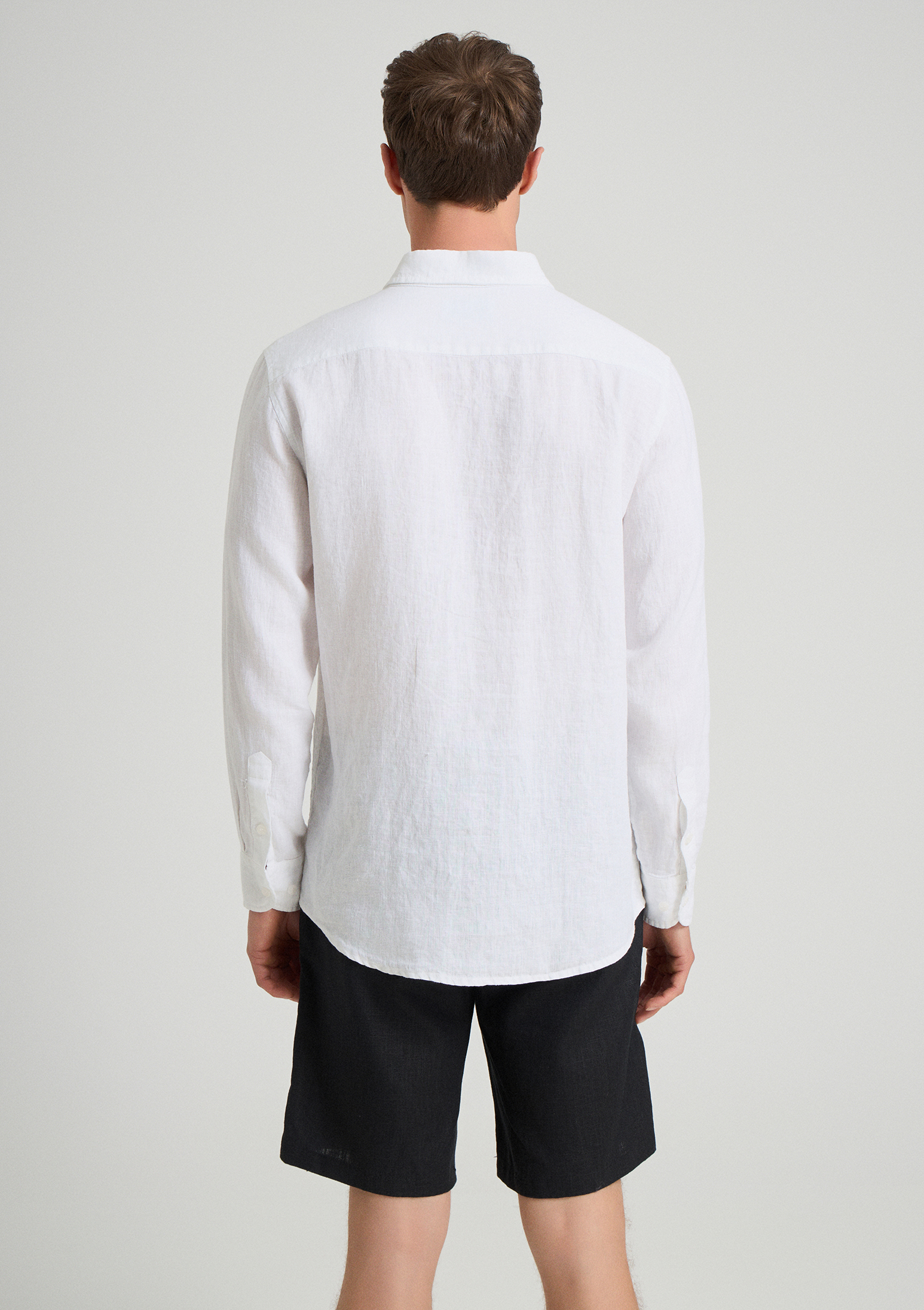 Evoto Valano Regular Fit Linen Shirt White - Sea You Soon