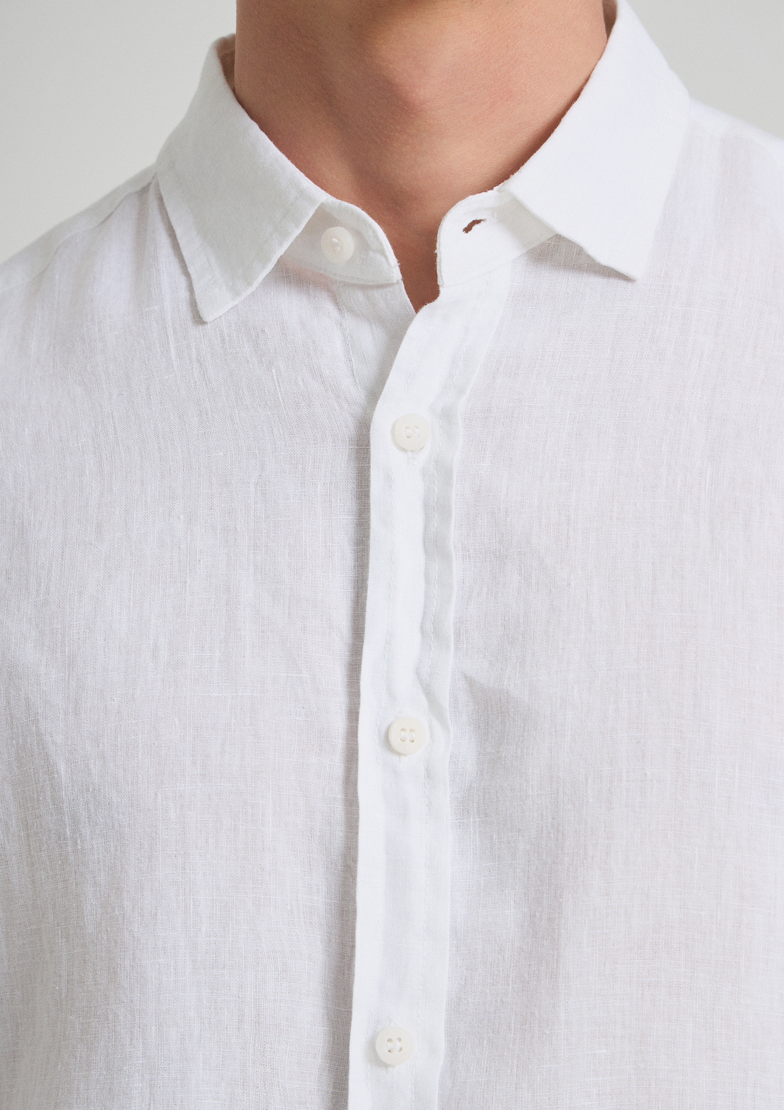 Evoto Valano Regular Fit Linen Shirt White - Sea You Soon