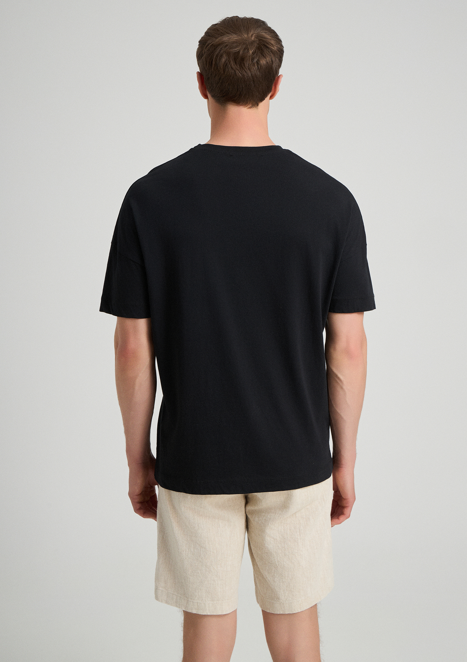 Evoto Viello Relaxed Cotton T-Shirt Black - Sea You Soon