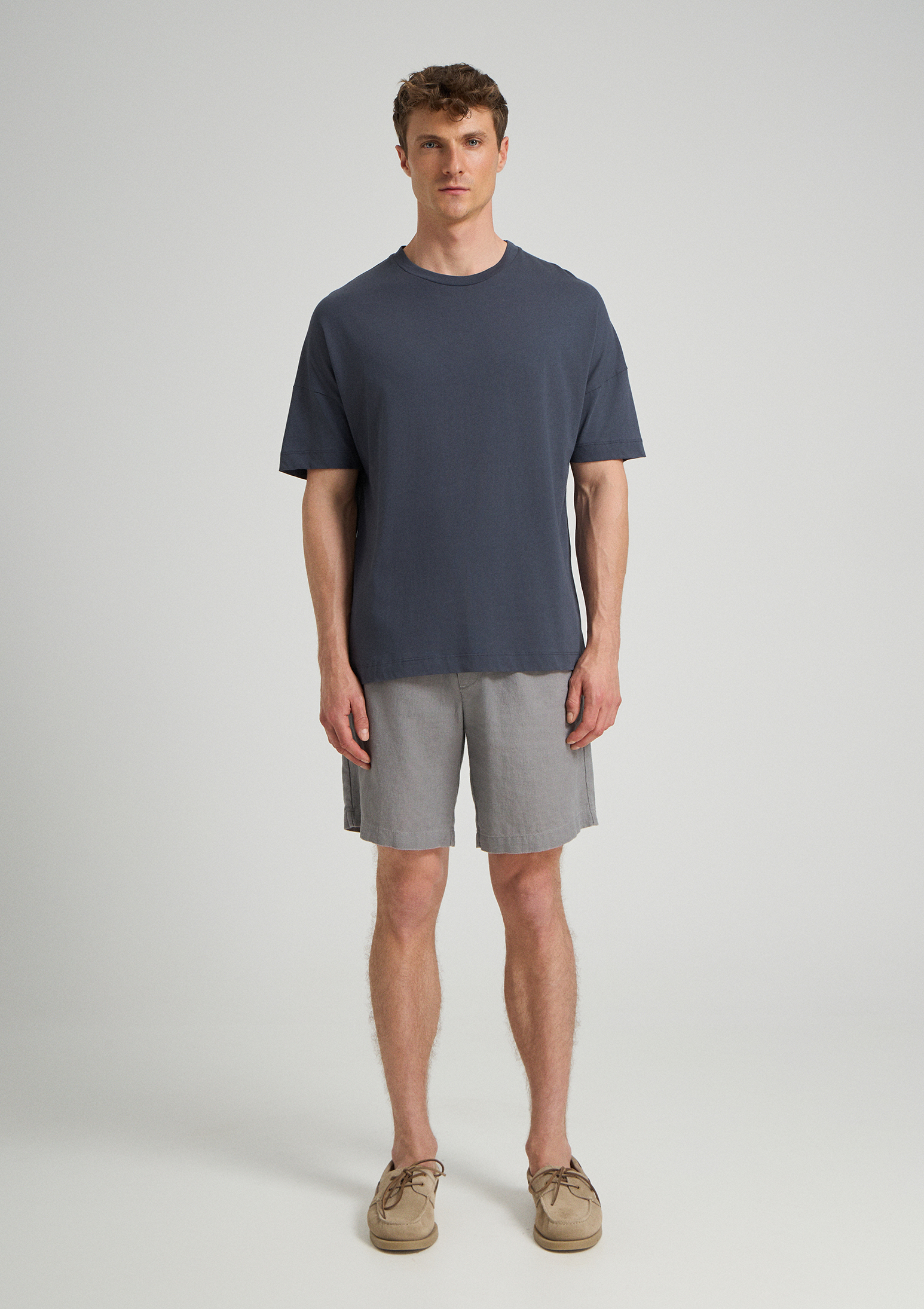 Evoto Viello Relaxed Cotton T-Shirt Voyage Blue - Sea You Soon