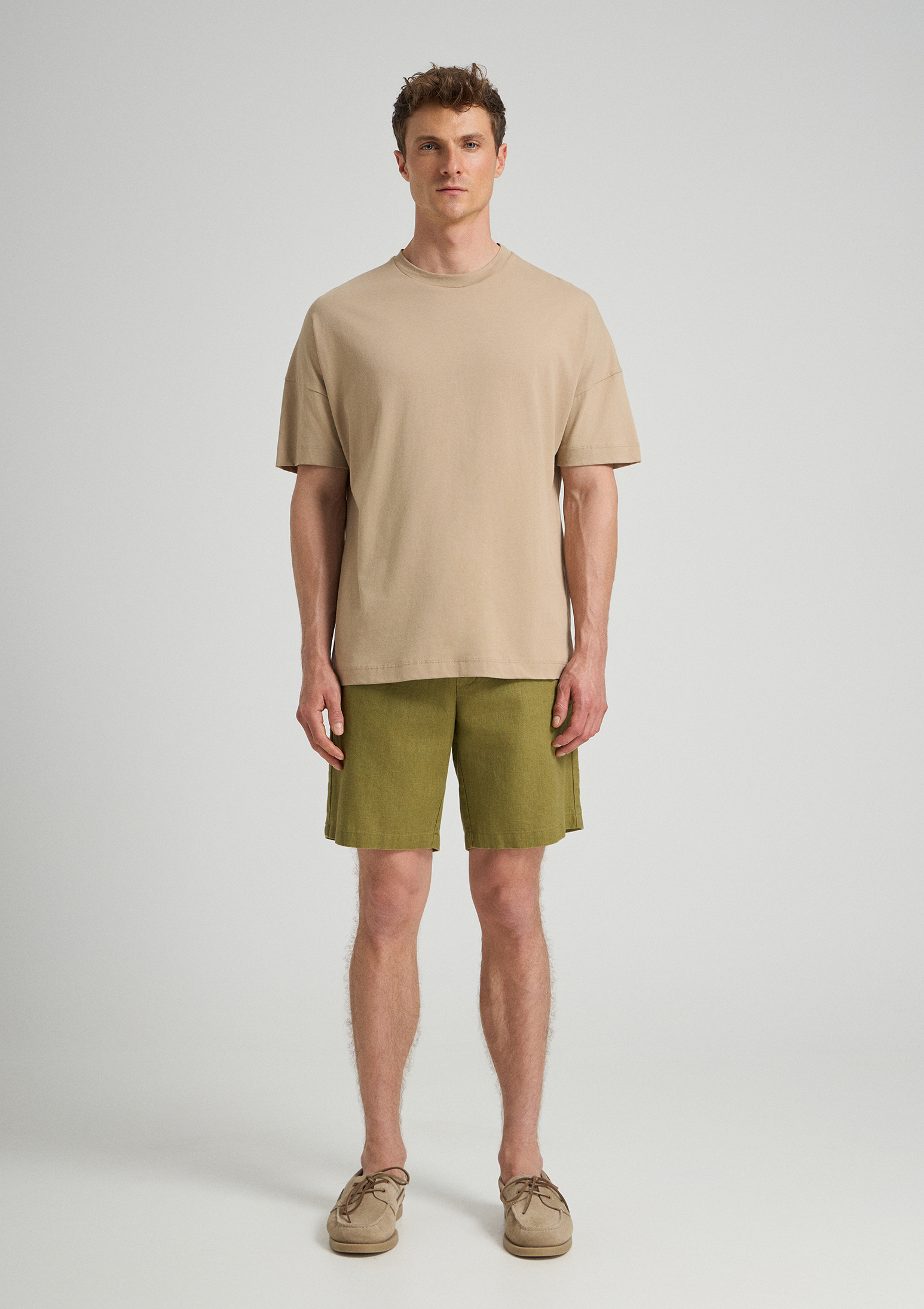 Evoto Viello Relaxed Cotton T-Shirt Sand - Sea You Soon