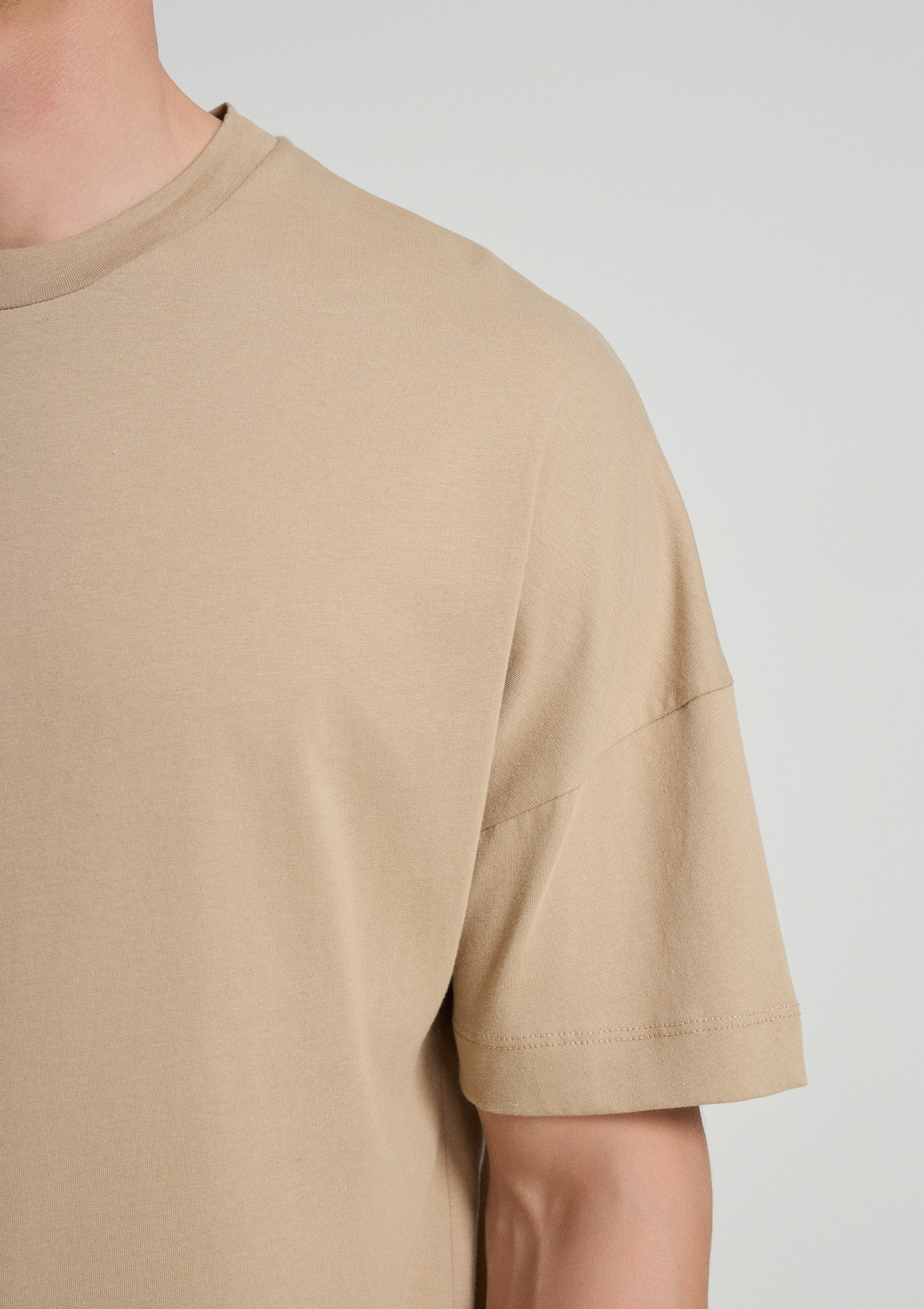 Evoto Viello Relaxed Cotton T-Shirt Sand - Sea You Soon