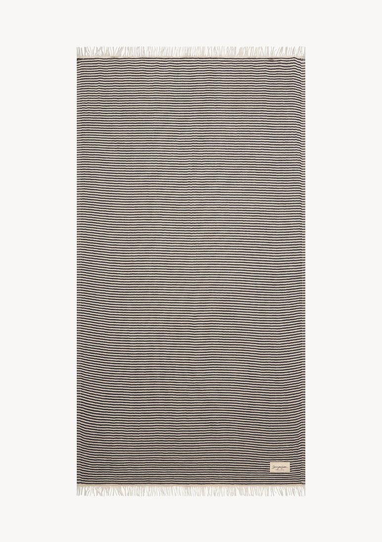 Gorgona-linen-beach-towel-black (a) Gorgona Linen Towel - Black - Sea You Soon