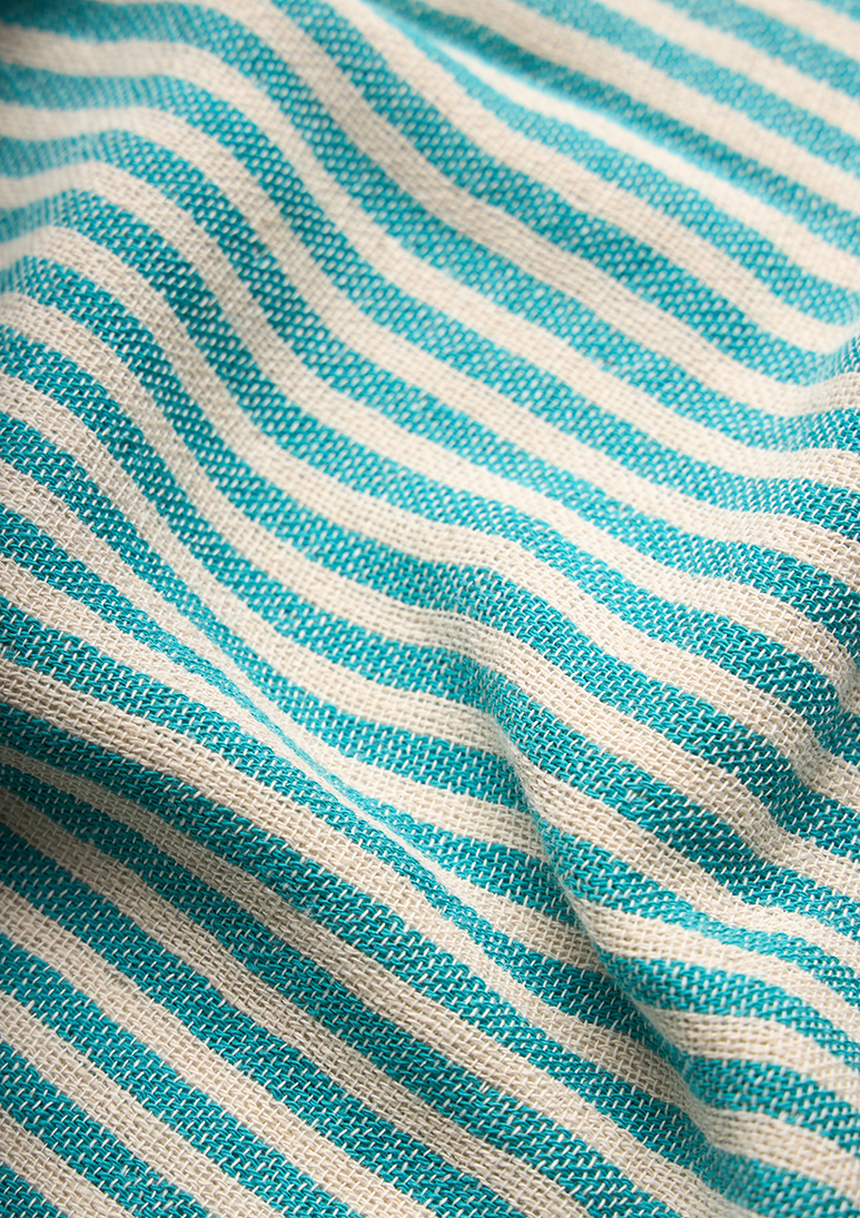 Gorgona-linen-beach-towel-teal (c) Gorgona Linen Towel - Teal - Sea You Soon