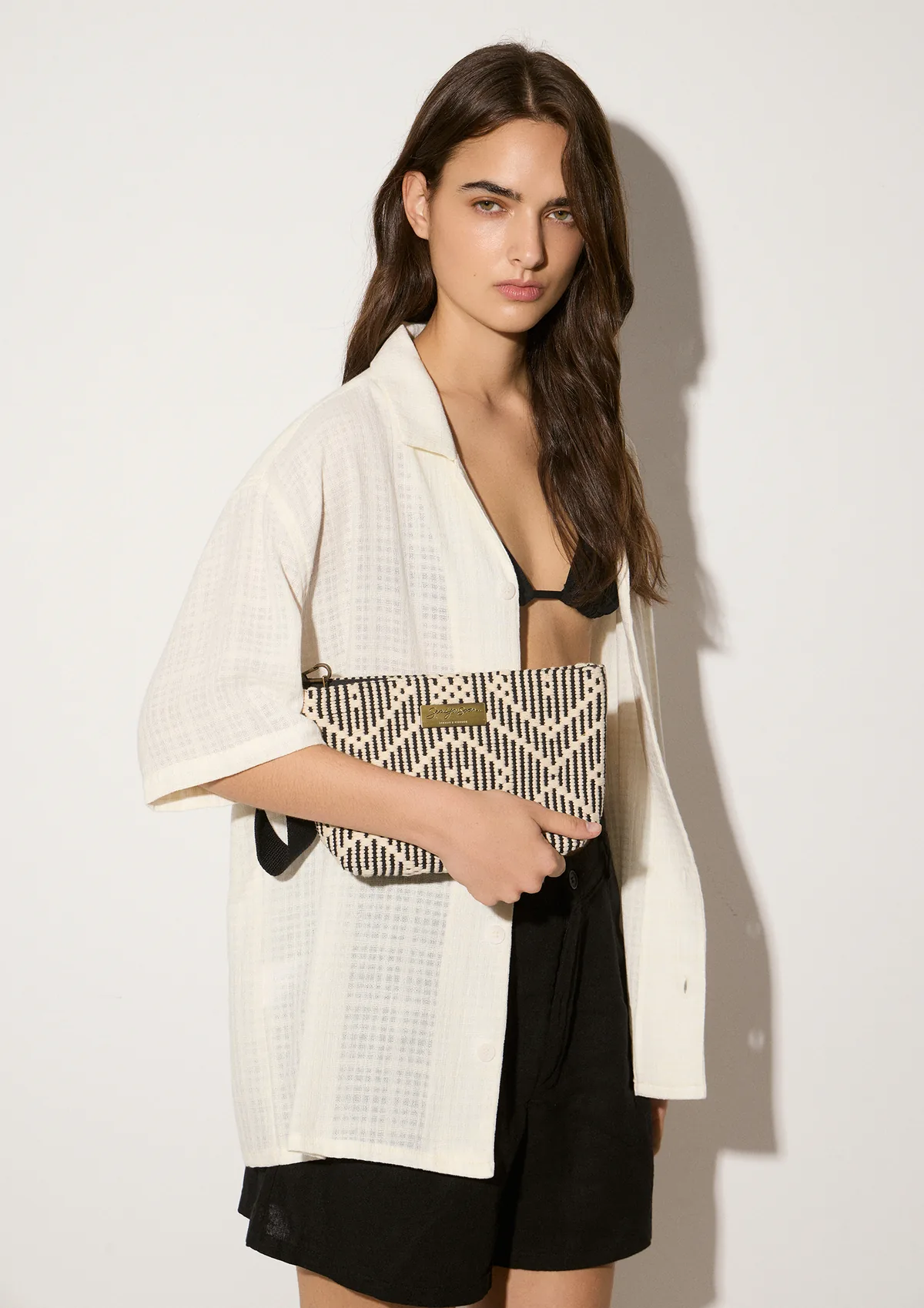 ballos-cotton-mini-clutch-black-lifestyle-side-alt-2 Ballos Mini Clutch - Black - Sea You Soon