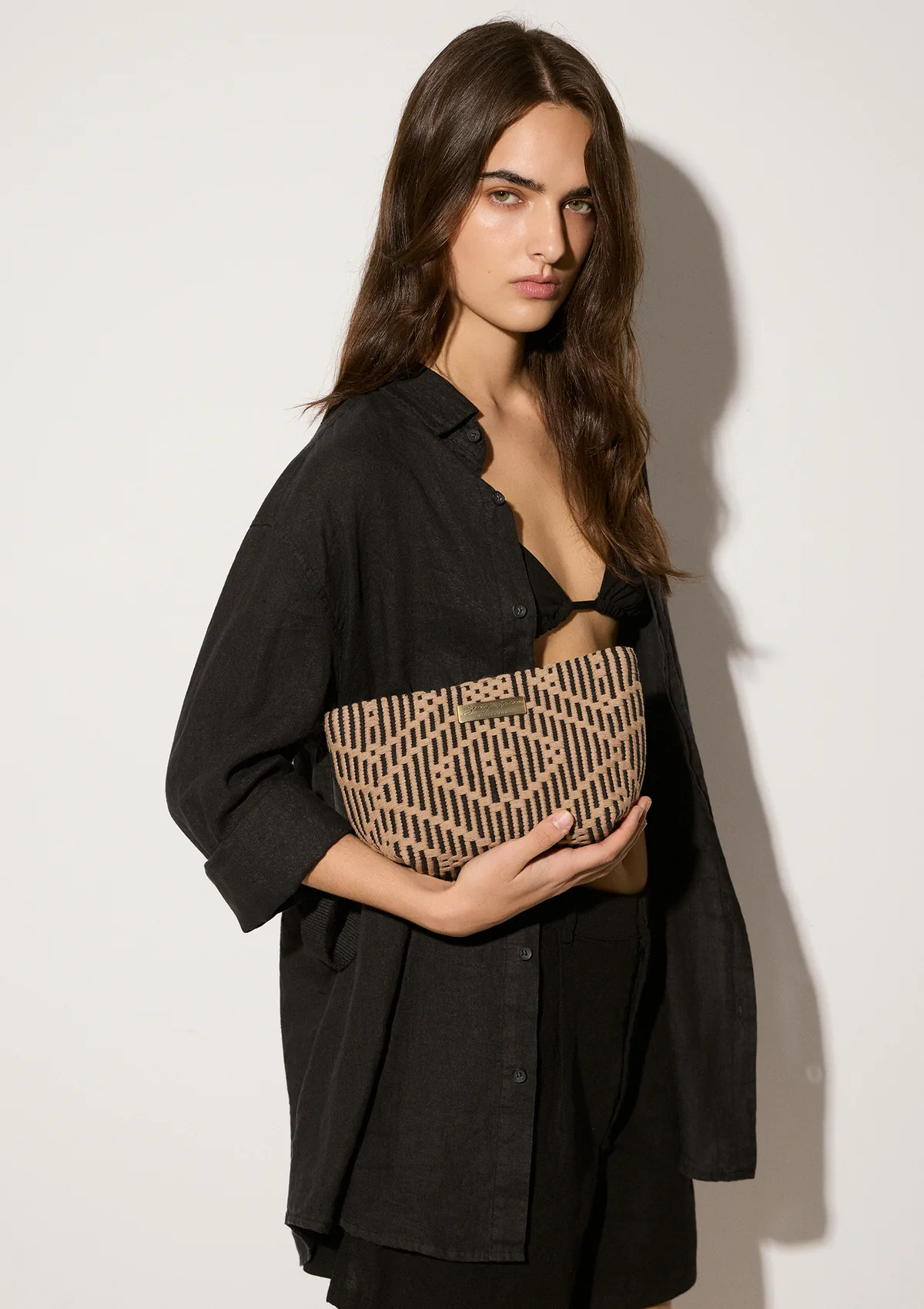 ballos-cotton-mini-clutch-coco-mocha-detail Ballos Mini Clutch - Mocha - Sea You Soon